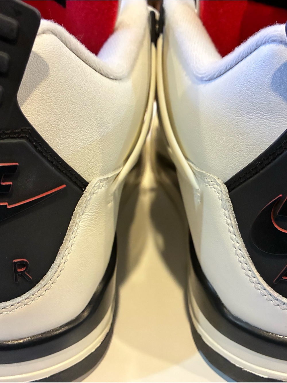 Jordan Men’s White and Red Athletic Basketball Shoes - Picture 4 of 7